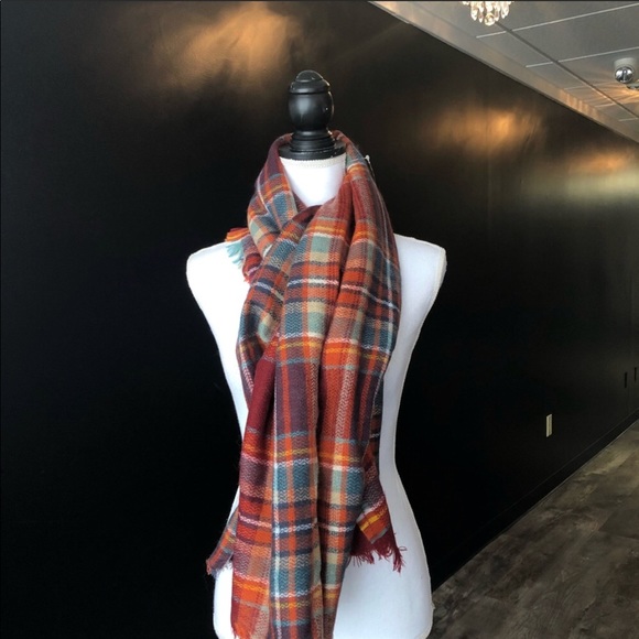 Altard state fall plaid scarf wrap new with tags - Picture 2 of 6